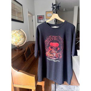 HARLEY DAVIDSON MOTORS MEXICO VINTAGE BLACK RED MENS T SHIRT SIZE XL CURSING Y2K